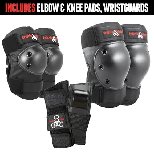 Triple Eight Saver Series 3-Pack Knee, Elbow & Wrist Pad Set | Impact-Resistant, Adjustable Fit thumbnail 3