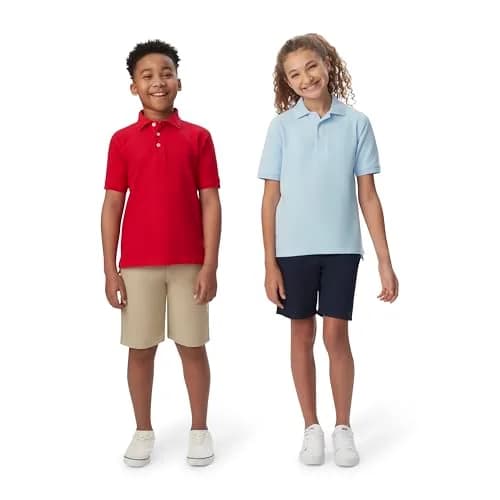 French Toast Kids Short Sleeve Pique Polo Shirt, Hunter Green, 3T | Breathable & Wash-Resistant thumbnail 5