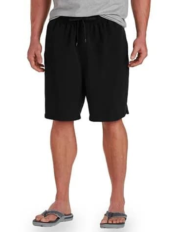 Harbor Bay Big & Tall Swim Trunks Black 4XL | Quick-Drying Microfiber, Adjustable Waist thumbnail 2