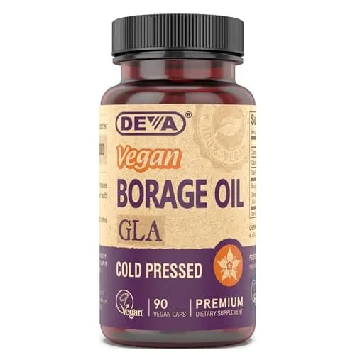 DEVA Vegan Vitamins Borage Oil 500mg | Omega-6 Fatty Acid Source, 90 Tablets thumbnail 1
