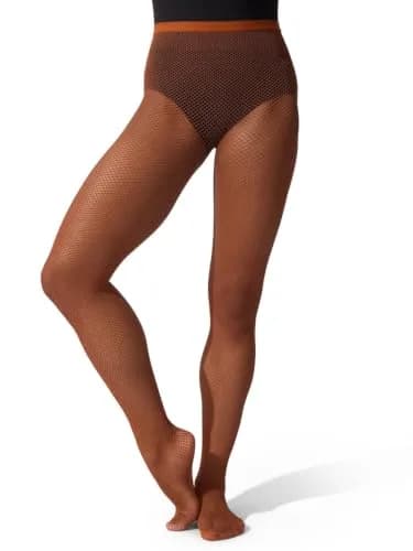 Capezio Women's Fishnet Seamless Tight Toffee | Professional Dancewear for All Body Types thumbnail 1
