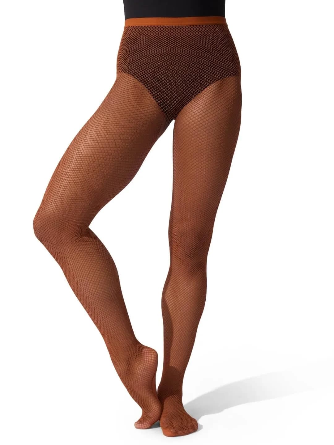 Capezio Women's Fishnet Seamless Tight Toffee | Professional Dancewear for All Body Types
