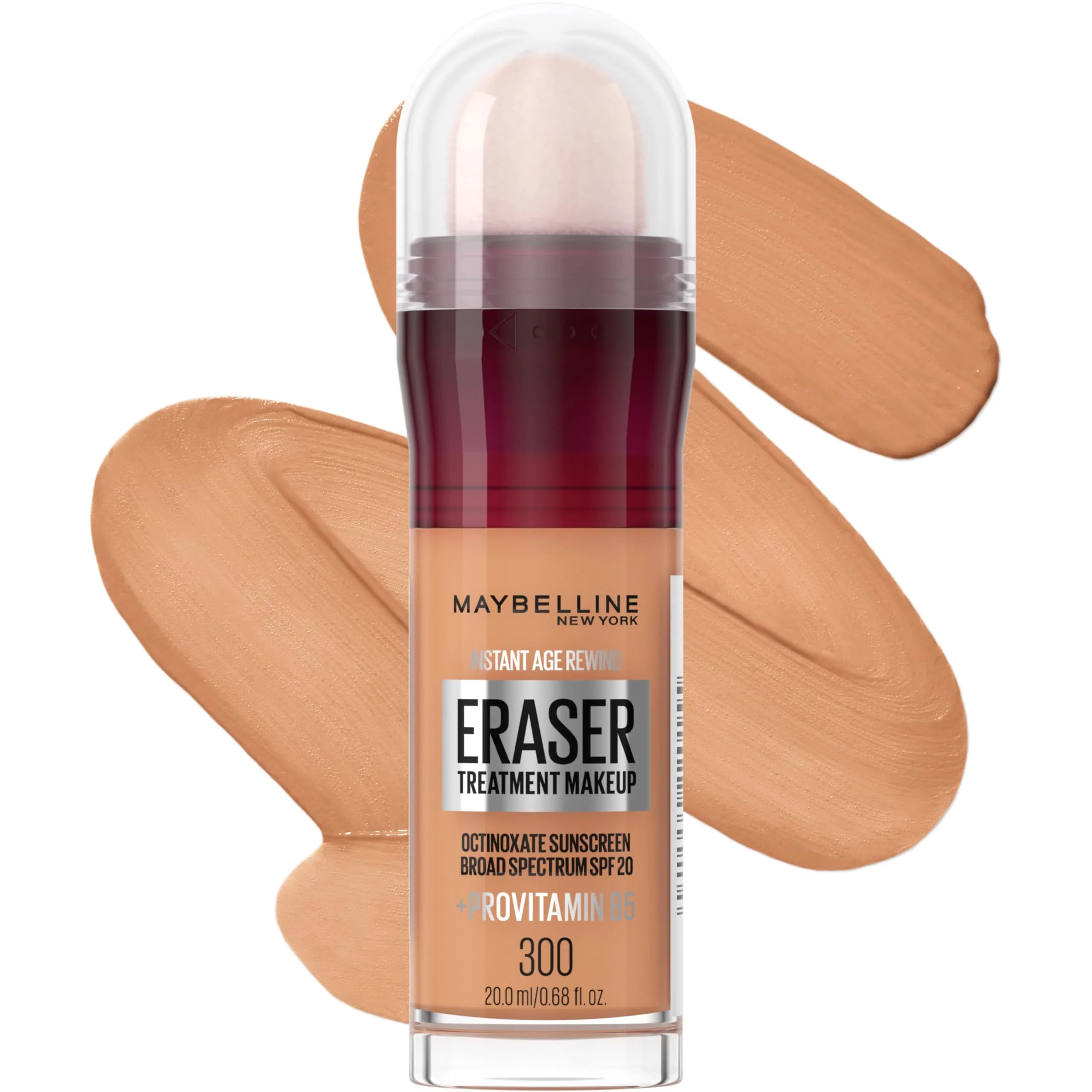 Maybelline Instant Age Rewind Eraser Foundation SPF 20, 0.68 fl oz (20 ml) | Blurs Fine Lines & Wrinkles - main product image