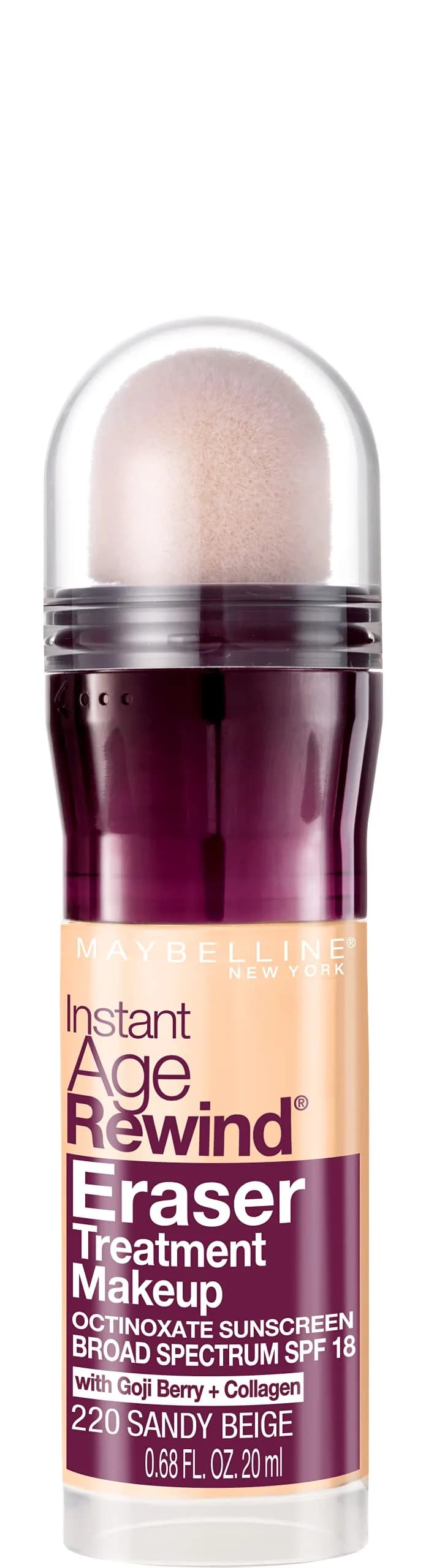 Maybelline Instant Age Rewind Eraser Foundation SPF 20, Sandy Beige 220 - main product image