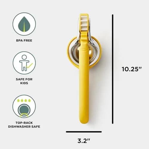 Chef'n FreshForce Lemon Squeezer Citrus Juicer, Manual Hand Press with Dual-Gear Power for Maximum Juice Extraction, Durable, Yellow | Effortless Juicing thumbnail 2