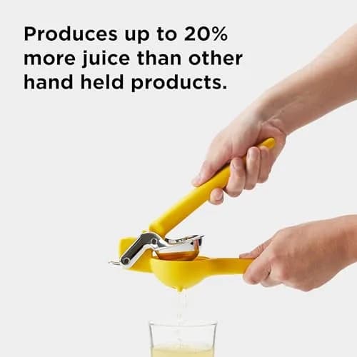 Chef'n FreshForce Lemon Squeezer Citrus Juicer, Manual Hand Press with Dual-Gear Power for Maximum Juice Extraction, Durable, Yellow | Effortless Juicing thumbnail 3