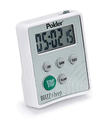 Polder Digital Buzz and Beep Timer | Large LCD, 100-Hour Capacity, Vibration & Beep Alerts thumbnail 1