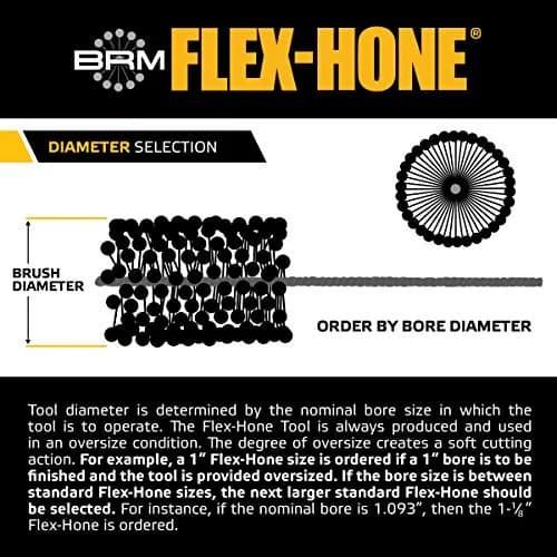 Flex-Hone GBD31212 3-1/2" (89mm) Diameter | Silicon Carbide, 120 Grit, For Mild Steel & Cast Iron thumbnail 4