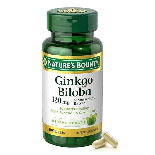 Nature's Bounty Ginkgo Biloba Capsules 120mg | Memory Support & Brain Function thumbnail 1