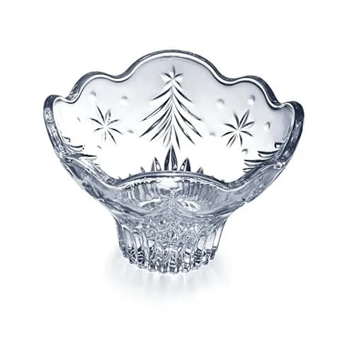 Mikasa Christmas Night Footed Bowl, 6" | Festive Crystal Decor for Holiday Entertaining thumbnail 1