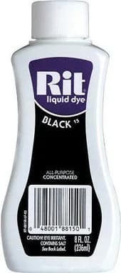 Rit All Purpose Liquid Fabric Dye Black 8 Fl Oz (Pack of 12) | Supports vibrant, long-lasting color for Indian textiles thumbnail 2