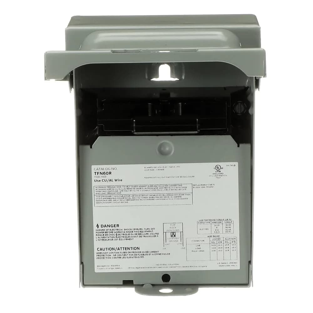 ABB TFN60RCP Weatherproof AC Disconnect Switch 60A 240V | Non-Fusible, 1 Phase, 10kAIC