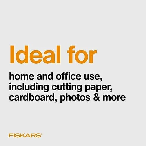 Fiskars 8" SoftGrip Everyday All Purpose Scissors, Grey | Precision Stainless Steel Blades thumbnail 6