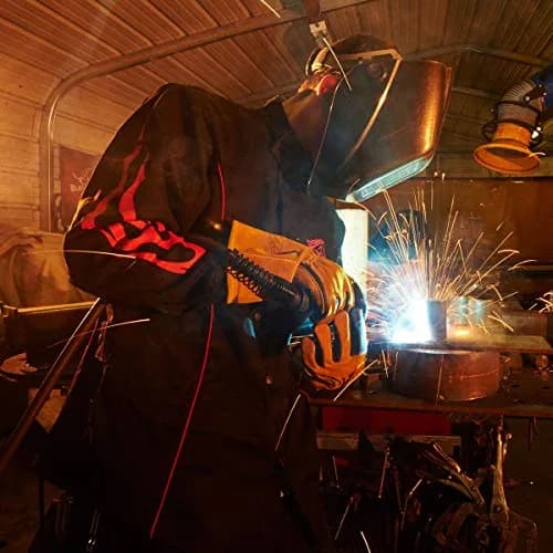 Revco BX9C-XL BSX Black/Red Stryker FR Welding Jackets X-Large | Fire-Retardant Cotton, Racing Collar, Dual Pockets thumbnail 5