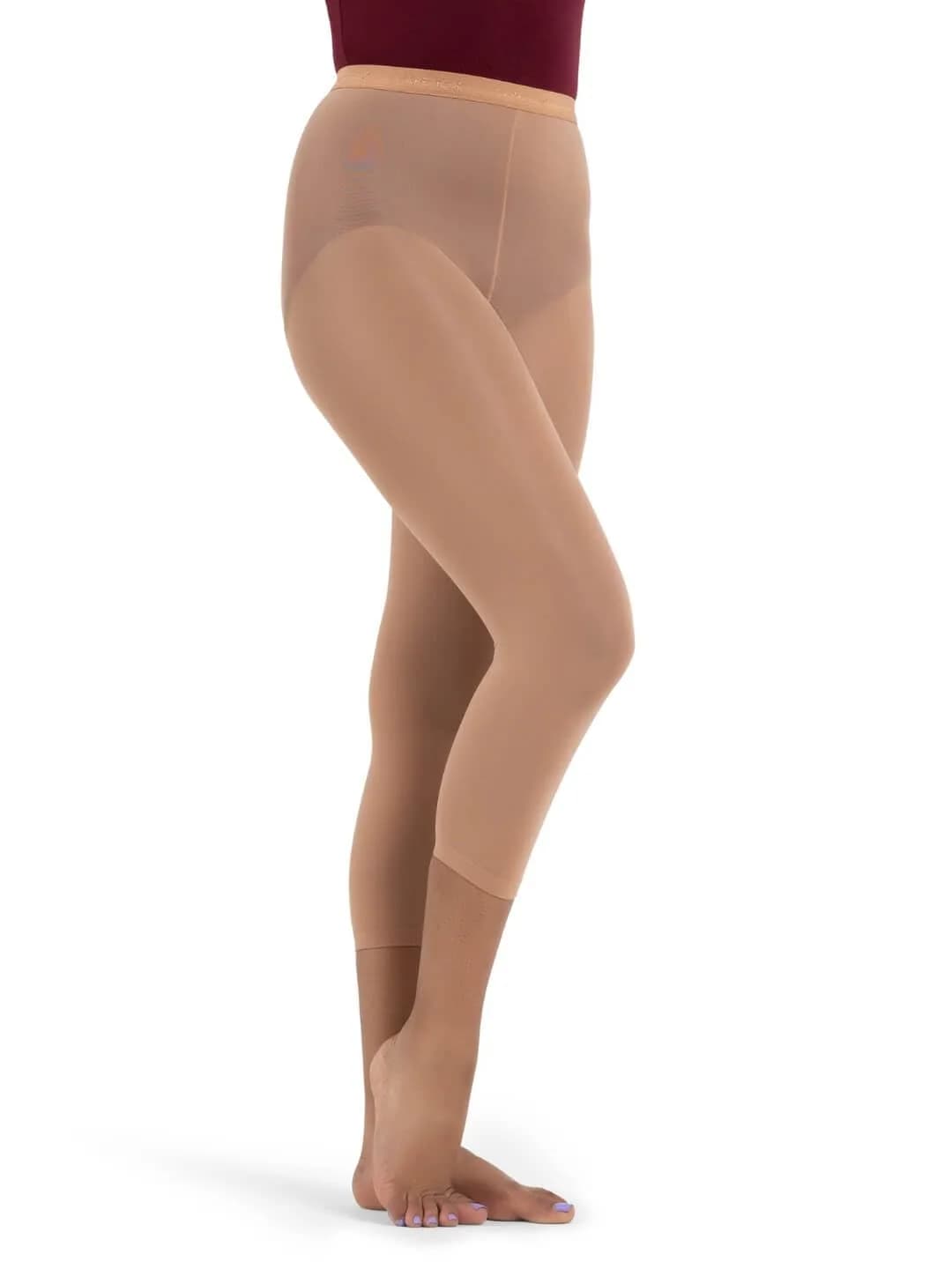 Capezio Hold & Stretch® Footless Tight Small | Supportive Nylon Blend for Dance & Performance — Suntan / X-Large