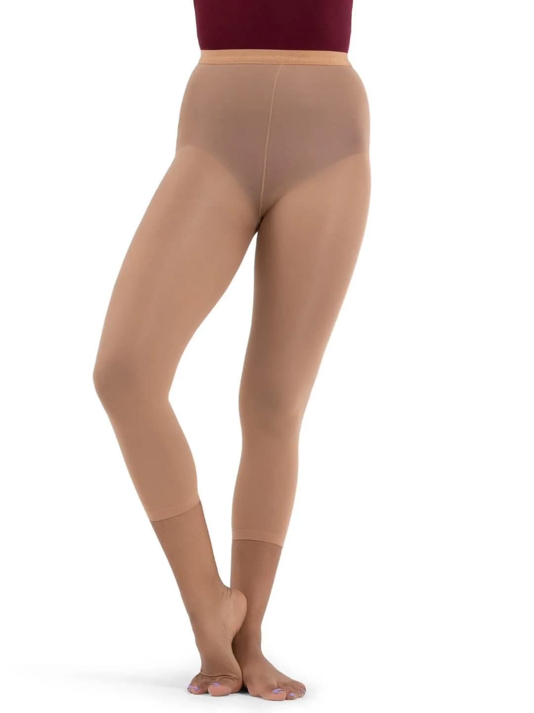 Capezio Hold & Stretch® Footless Tight, Suntan, X-Large | Long-Lasting Support & Flexibility thumbnail 3