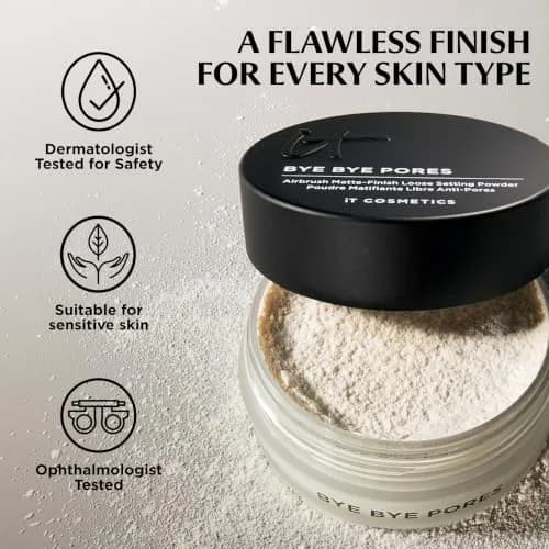 IT Cosmetics Bye Bye Pores Loose Setting Powder for Poreless Finish | Blurring, Translucent, Anti-Aging (70-120 chars) thumbnail 5