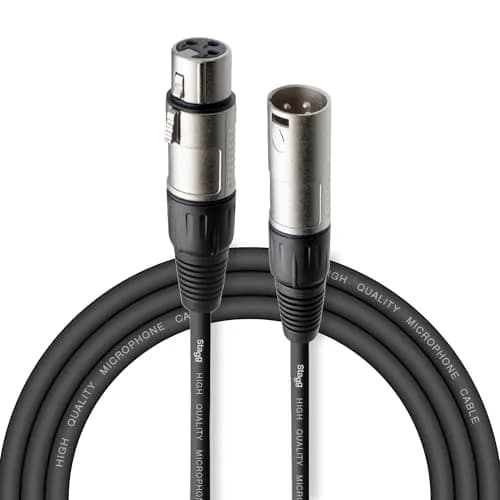 Stagg SMC3 S-Series XLR Male to Female Microphone Cable - 3m (10ft) | ROHS Compliant Balanced Audio thumbnail 1