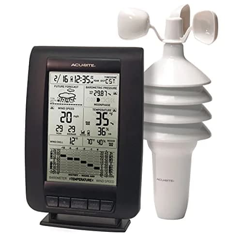 AcuRite 00634A3 Wireless Weather Station with Wind Sensor, Black 1.27 kg (2.78 lb) | Accurate Local Forecasting thumbnail 1