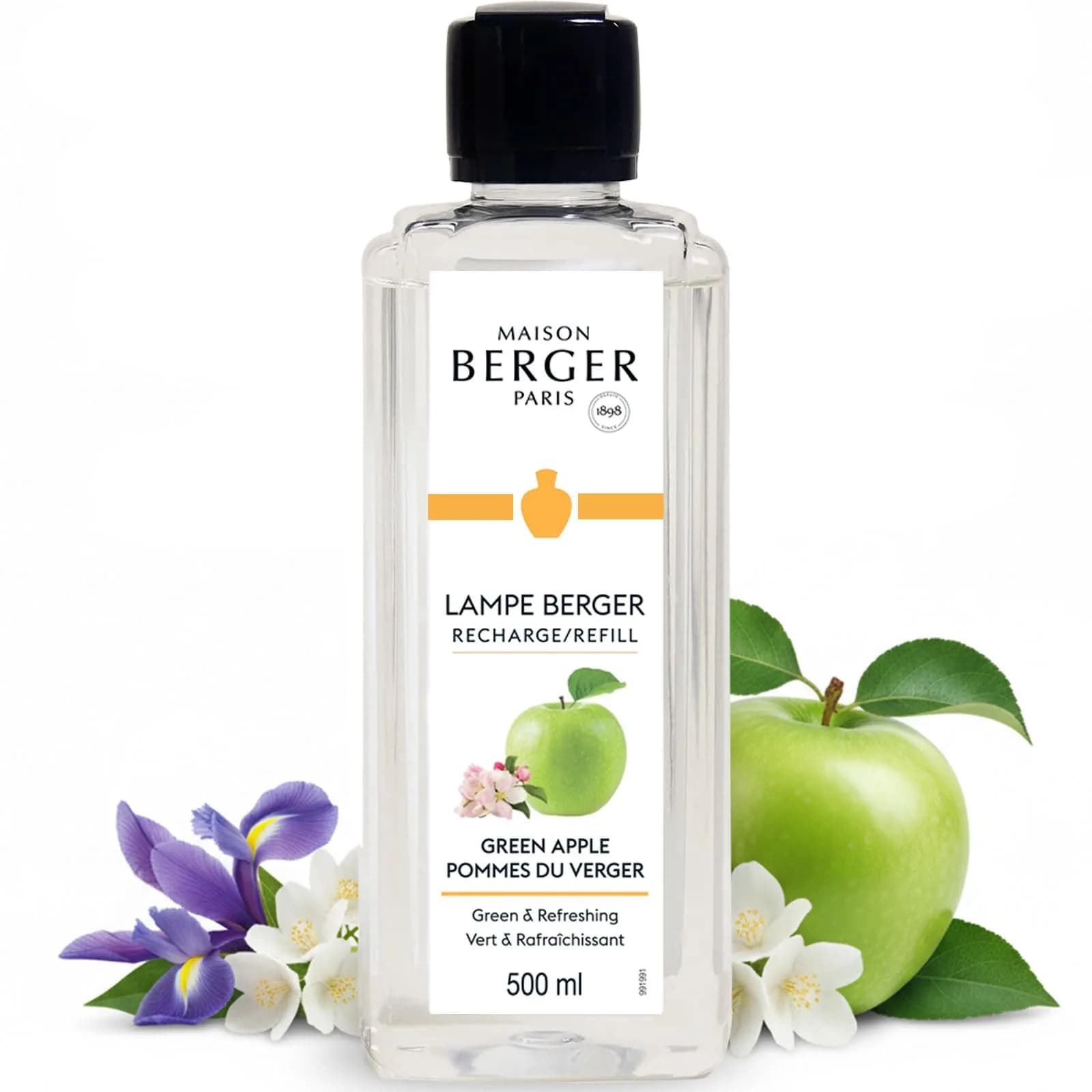MAISON BERGER Green Apple Refill 500ml (16.9 Fl Oz) | Long-Lasting Odor Neutralizing Home Fragrance - main product image