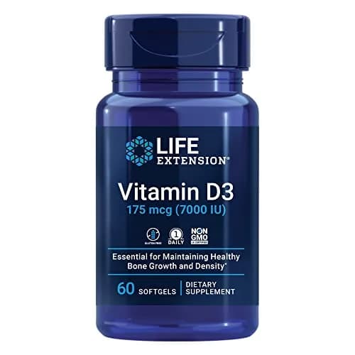 Life Extension Vitamin D3 175 mcg (7000 IU) | Bone & Immune Support, 60 Softgels thumbnail 1