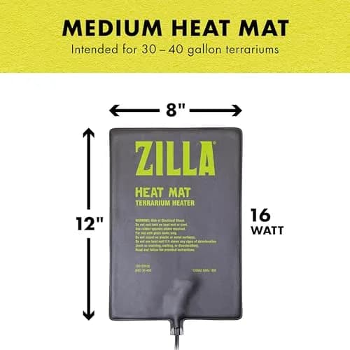 Zilla Heat Mat for Reptiles, Terrarium Heater, Medium, 8 Watt | Self-Regulating Infrared Heat thumbnail 3