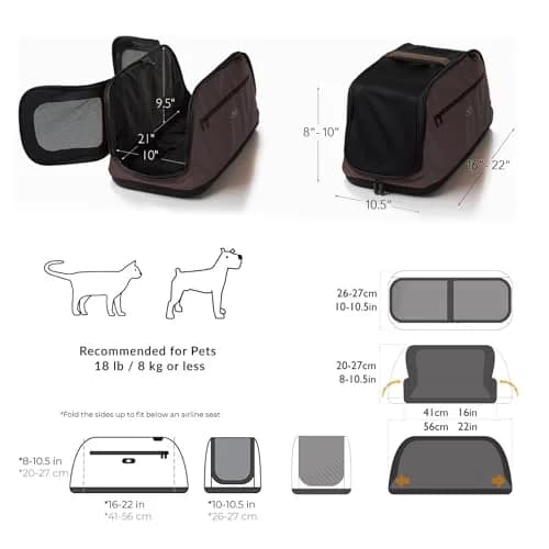 Sleepypod® Air Airline Approved Pet Carrier, Crash Tested, Dark Chocolate | In-Cabin Travel Bed & Car Seat thumbnail 6
