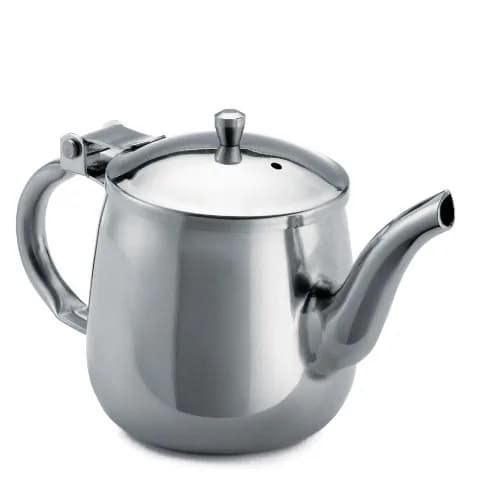 TableCraft GN10 Gooseneck Teapot 296ml (10 Fl Oz) | Elegant Stainless Steel for Single Service thumbnail 1
