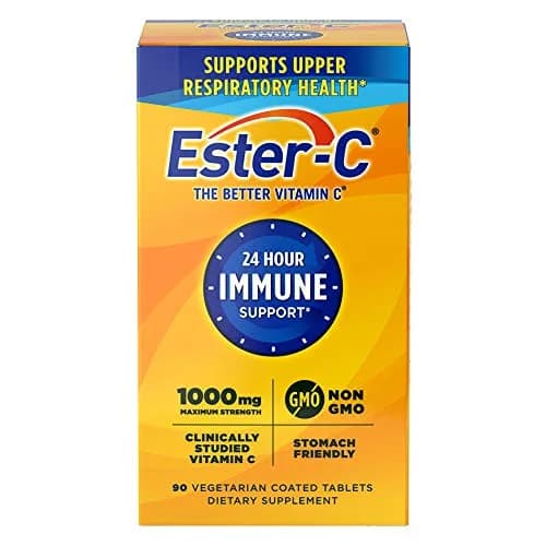 Ester-C Vitamin C 1000 mg Coated Tablets (90 Count) | 24-Hour Immune Support thumbnail 1
