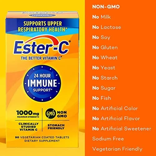 Ester-C Vitamin C 1000 mg Coated Tablets (90 Count) | 24-Hour Immune Support thumbnail 3