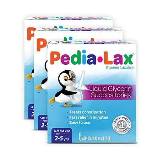 Pedia-Lax Liquid Glycerin Suppositories for Kids 6 CT | Gentle Relief for Ages 2-5 thumbnail 1