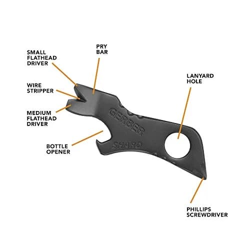 Gerber Shard 7-in-1 EDC Keychain Multitool 7.0 cm (2.75 in) | Airline-Safe Pry Bar, Bottle Opener, Screwdriver thumbnail 2