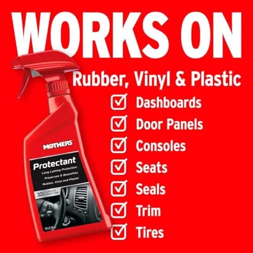 Mothers Protectant 1 Gallon (3.78 L) | Long-Lasting UV Protection for Rubber, Vinyl & Plastic thumbnail 5
