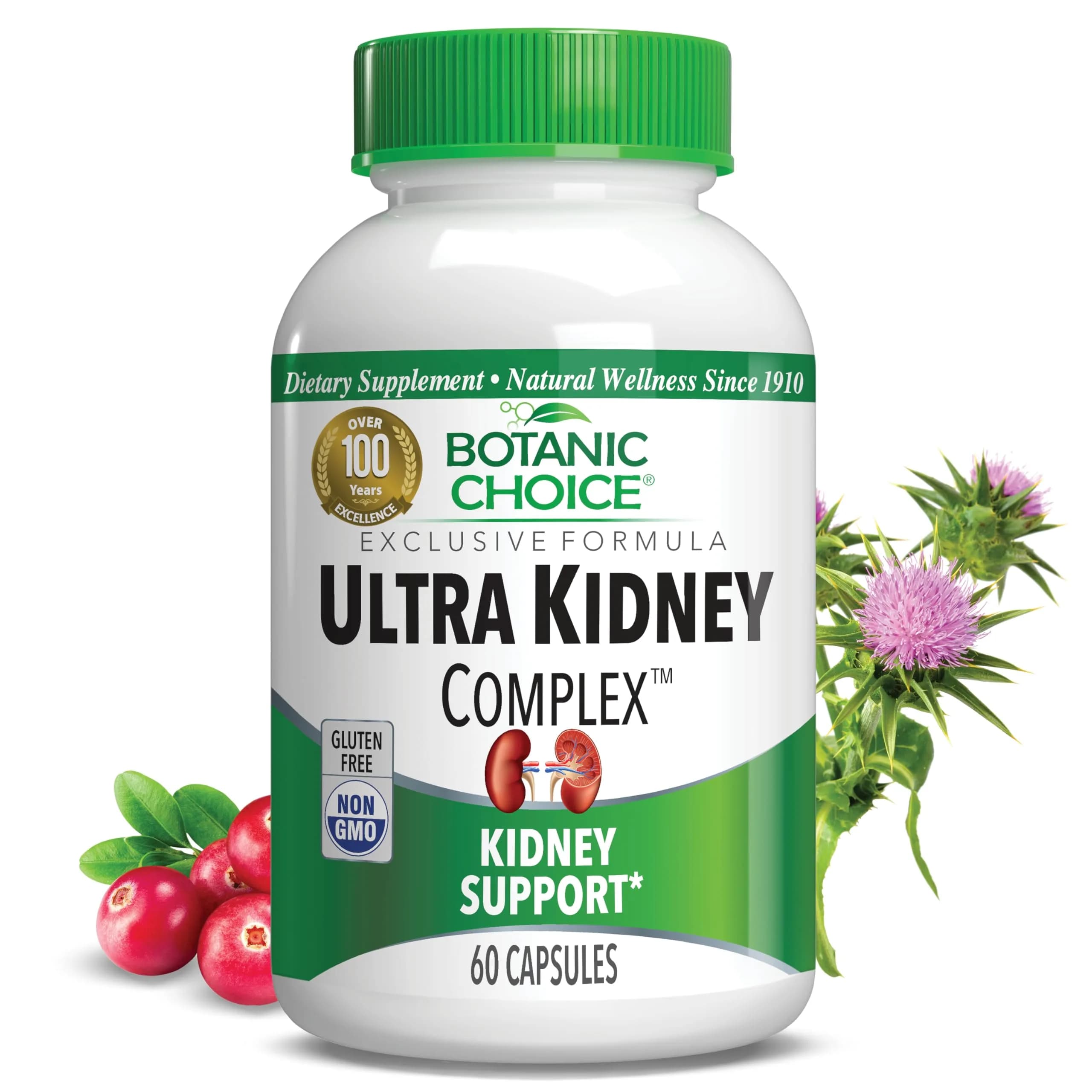 Botanic Choice Ultra Kidney Complex Kidney Support Supplement, 60 Capsules | Herbal Kidney Support with Toxin Flush - main product image