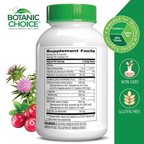 Botanic Choice Ultra Kidney Complex Kidney Support Supplement, 60 Capsules | Herbal Kidney Support with Toxin Flush thumbnail 2