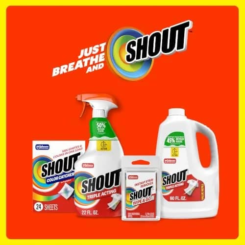 Shout Wipe & Go Instant Stain Remover Wipes, 4 Count (156 g) | Tough on Stains, Gentle on Fabric thumbnail 9
