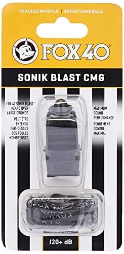 Fox 40 Sonik Blast CMG Whistle with Break Away Lanyard (Black) | Loud 120+ dB Signaling Device for Crowd & Rescue thumbnail 1