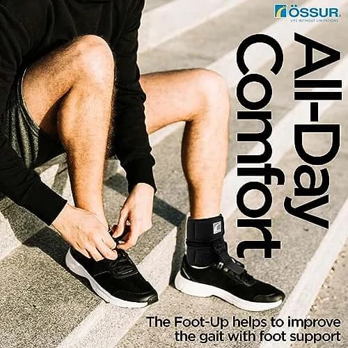 Ossur Foot-Up Drop Foot Brace | Ankle-Foot Orthosis for Drop Foot Support | Lightweight, Adjustable Wrap for All-Day Comfort | Breathable Material for All Day Walking (Black, Large) thumbnail 7