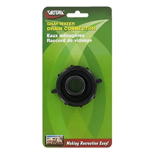 Valterra Drain Connector 1-1/2" x 3/4" | Swivel, Black, US-Imported thumbnail 1