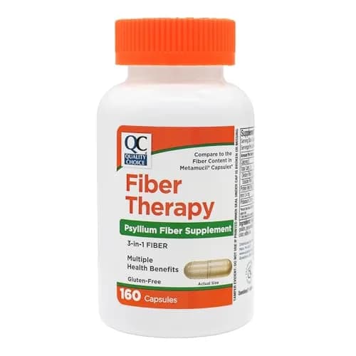 Quality Choice Daily Fiber Capsules for Regularity, 160 Count | Supports Digestive Regularity & Heart Health thumbnail 1
