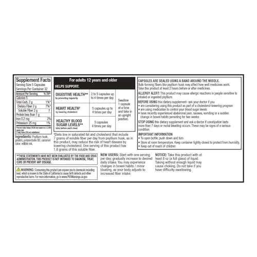 Quality Choice Daily Fiber Capsules for Regularity, 160 Count | Supports Digestive Regularity & Heart Health thumbnail 6