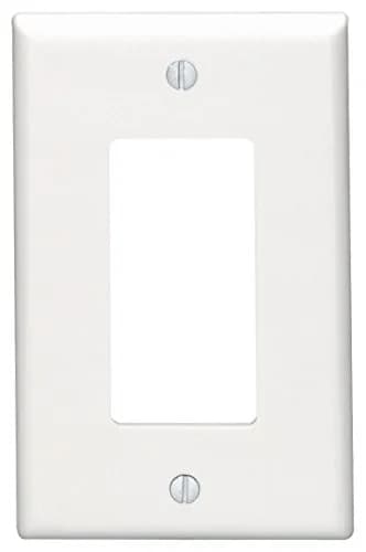 Leviton Decora Wallplate 1-Gang Thermoset White | Midway Size, Heavy-Duty Finish thumbnail 1
