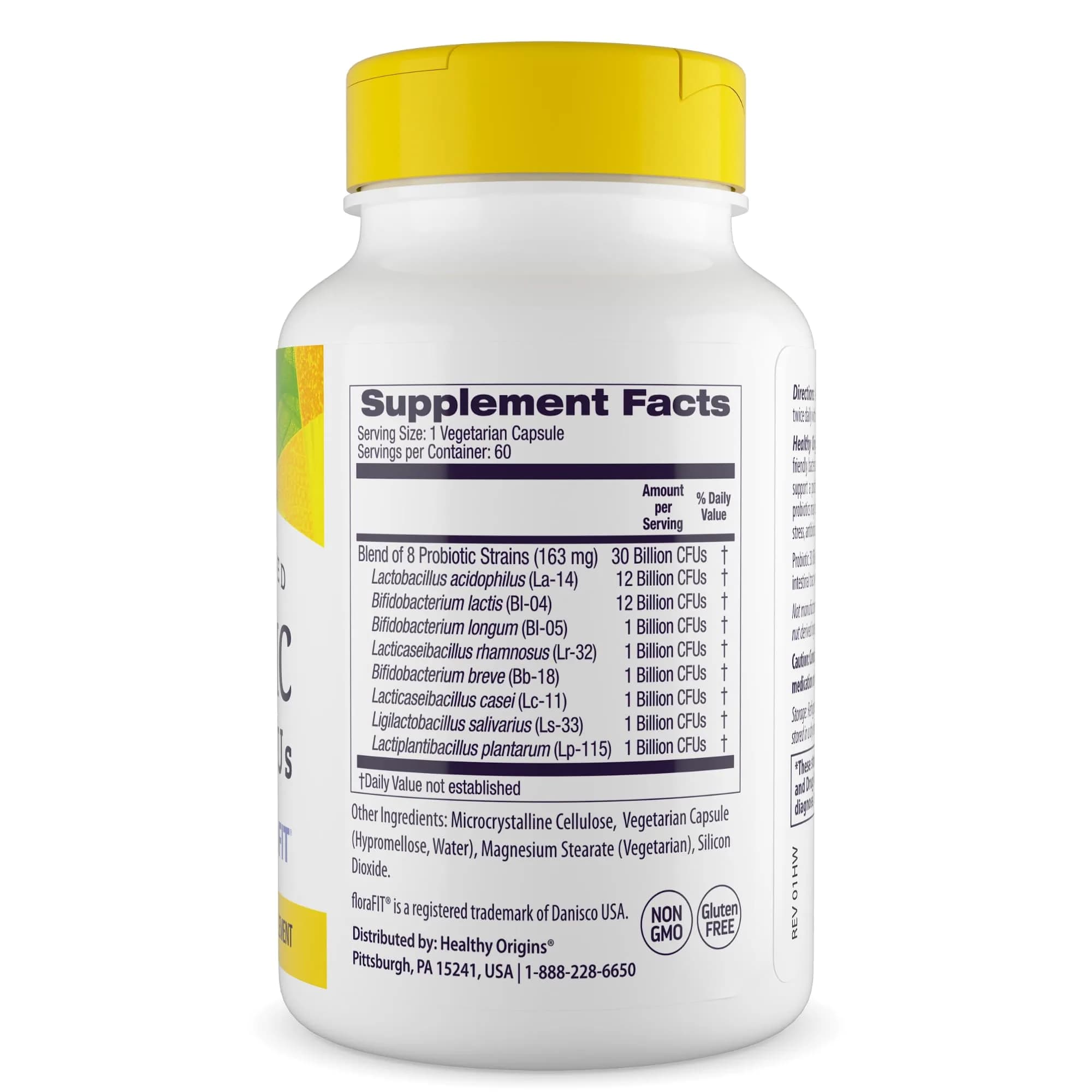 Healthy Origins Probiotic 30 Billion CFUs, 60 Veggie Capsules | Supports Microbiome, Gut & Immune Health - view 2