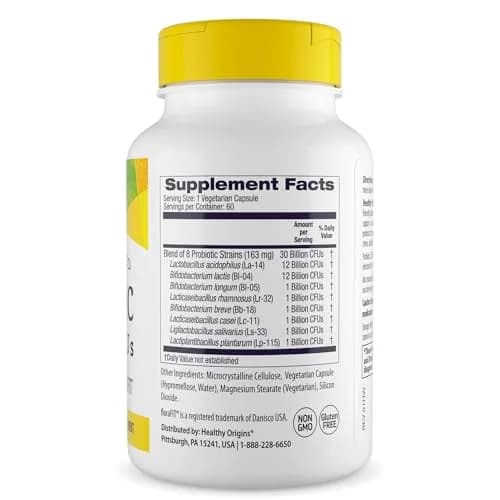 Healthy Origins Probiotic 30 Billion CFUs, 60 Veggie Capsules | Supports Microbiome, Gut & Immune Health thumbnail 2