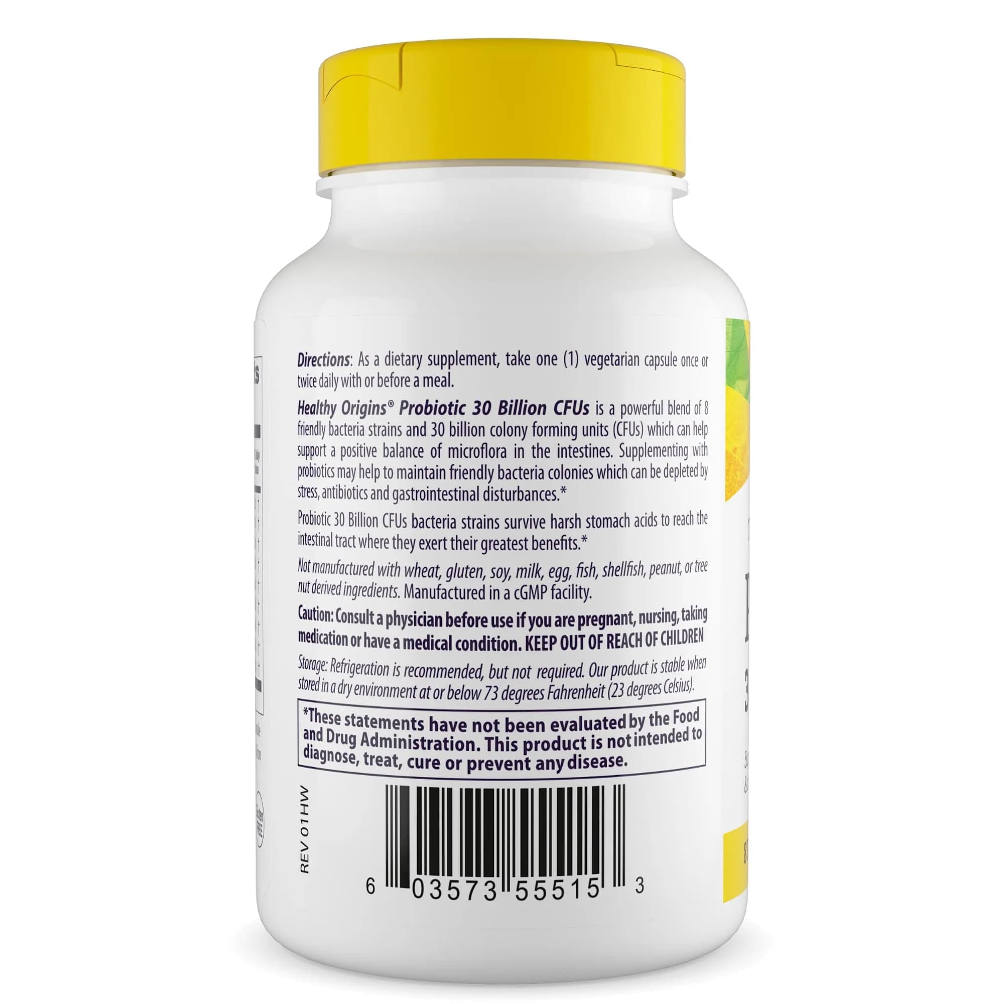 Healthy Origins Probiotic 30 Billion CFUs, 60 Veggie Capsules | Supports Microbiome, Gut & Immune Health - view 3