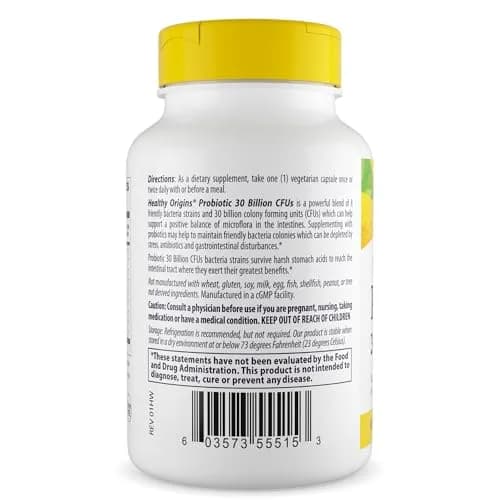 Healthy Origins Probiotic 30 Billion CFUs, 60 Veggie Capsules | Supports Microbiome, Gut & Immune Health thumbnail 3