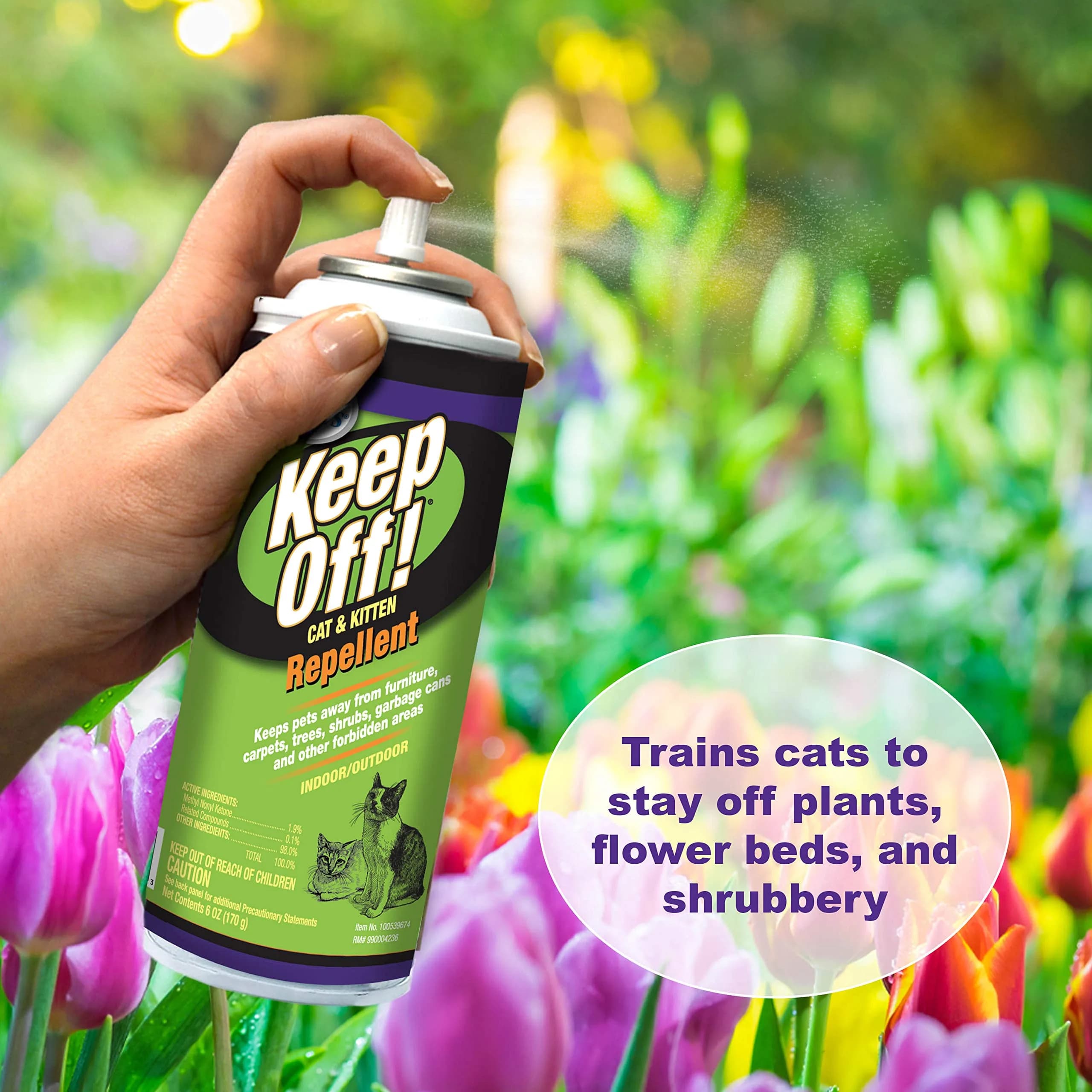 Four Paws Keep Off! Outdoor & Indoor Cat & Kitten Chew & Scratch Deterrent Spray, 16 Fl Oz - view 3