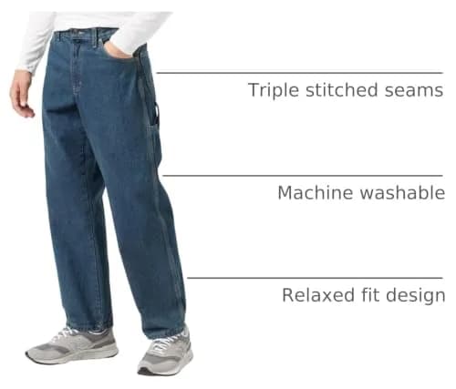 Dickies Relaxed Fit Carpenter Jeans 33W x 30L | Heavyweight Denim for Work & Casual thumbnail 4