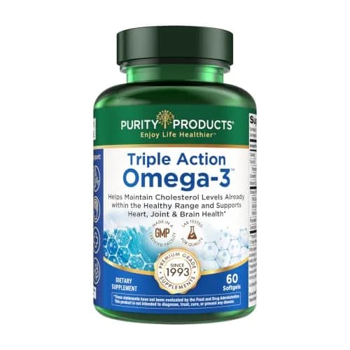 Purity Products Triple Action Omega-3 Super Pill 60 Softgels | Supports Heart, Brain & Energy thumbnail 1