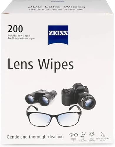 ZEISS Pre-Moistened Lens Cleaning Wipes 200 Count | Gentle & Safe for All Glasses thumbnail 1